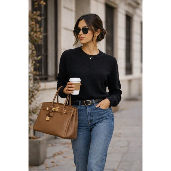 Vince Camuto Sweaters - Vince Camuto Black Cozy Knit Sweater NWT Size S | Minimalist Chic Soft Luxe